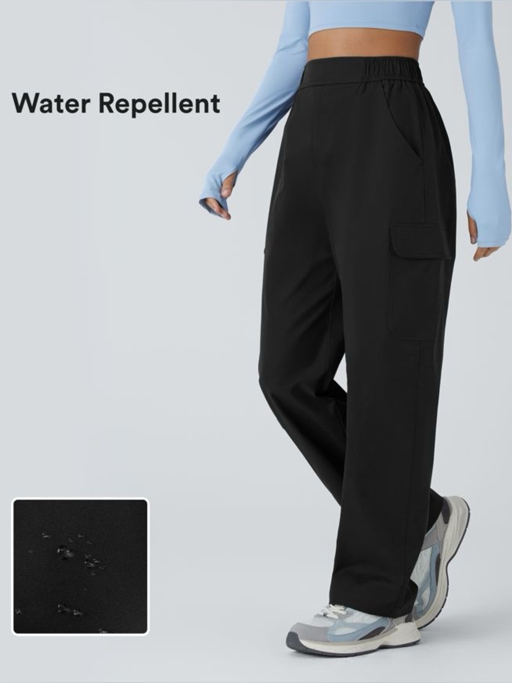 Halara Water-Repellent Cargo Pants High Waisted Straight Leg Outdoor Travel